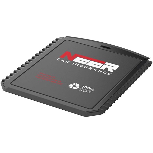 Obrázky: Obdĺžniková škrabka na ľad z rec. plastu, čierna, Obrázok 5