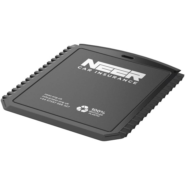 Obrázky: Obdĺžniková škrabka na ľad z rec. plastu, čierna, Obrázok 6