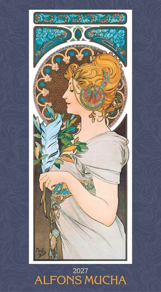 Obrázky: ALFONS MUCHA, nástenný kalendár 330x600 mm