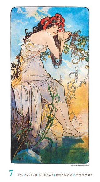 Obrázky: ALFONS MUCHA, nástenný kalendár 330x600 mm, Obrázok 11