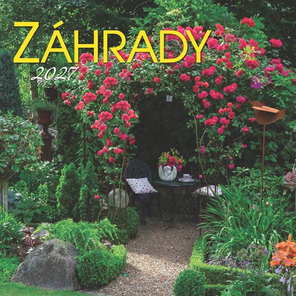 Obrázky: ZÁHRADY, nástenný kalendár  330x330 mm