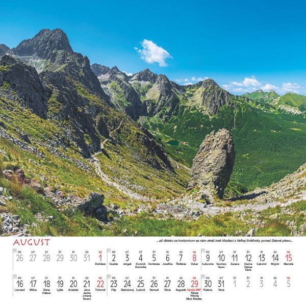 Obrázky: TATRY, nástenný kalendár 330x330 mm, Obrázok 12