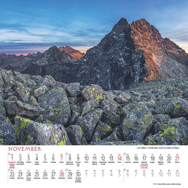 Obrázky: TATRY, nástenný kalendár 330x330 mm, Obrázok 4