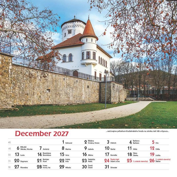Obrázky: HRADY A ZÁMKY SLOVENSKA, nástenný kalendár 330x330 mm, Obrázok 5