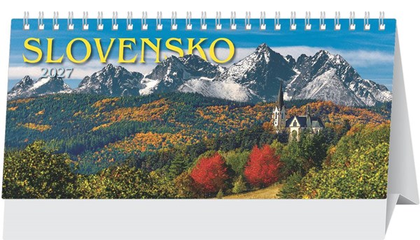 Obrázky: SLOVENSKO II.,stolový riadkový kalendár 297x138 mm