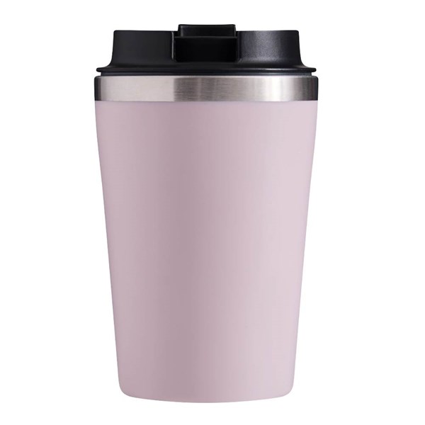 Obrázky: Dvojstenný termohrnček 350ml nerez/plast,sv.ružový, Obrázok 4