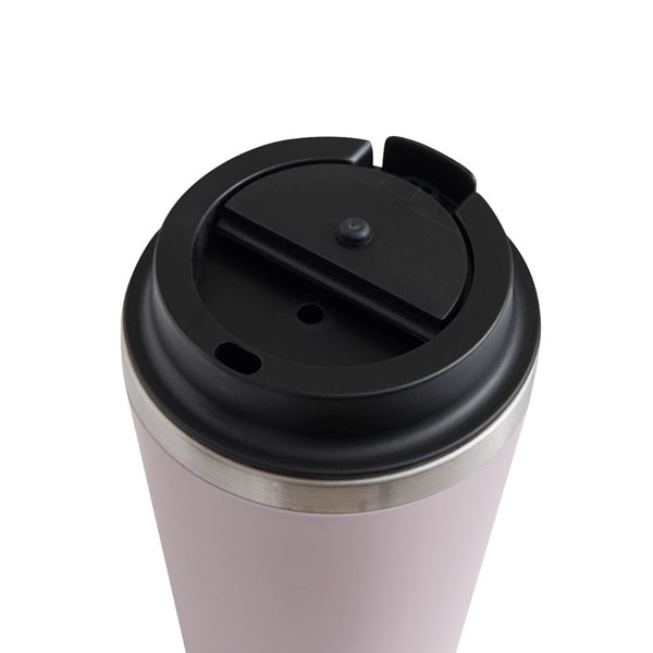 Obrázky: Dvojstenný termohrnček 350ml nerez/plast,sv.ružový, Obrázok 5