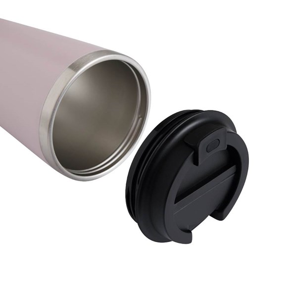 Obrázky: Dvojstenný termohrnček 350ml nerez/plast,sv.ružový, Obrázok 6