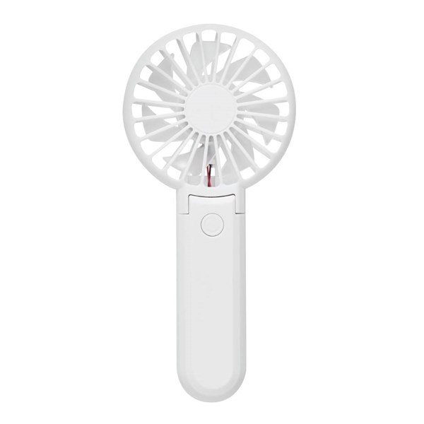 Obrázky: Prenosný skladací ventilátor s USB-C káblom, biely, Obrázok 2