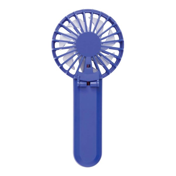 Obrázky: Prenosný skladací ventilátor s USB-C káblom, modrý, Obrázok 3