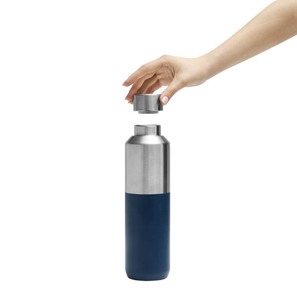 Obrázky: Vákuová termofľaša z rec. nerezu 600ml, modrá, Obrázok 9