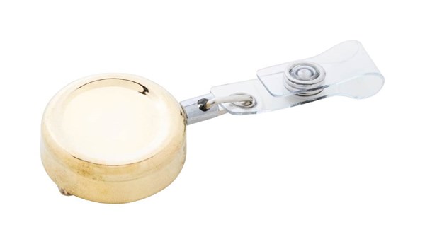 Obrázky: Kovový metal. roller klip so závesom, zlatý, Obrázok 2