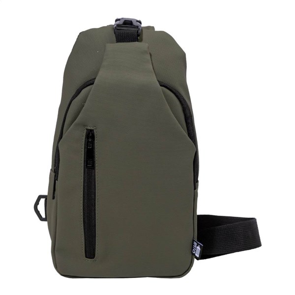 Obrázky: Nepremokavá crossbody RPET taška, zelená, Obrázok 2