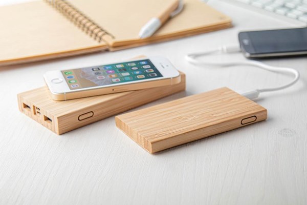 Obrázky: Bambusová powerbanka 4000 mAh, Obrázok 3