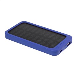 Obrázky: Powerbanka 4000 mAh z ABS, solárne nab., modrá