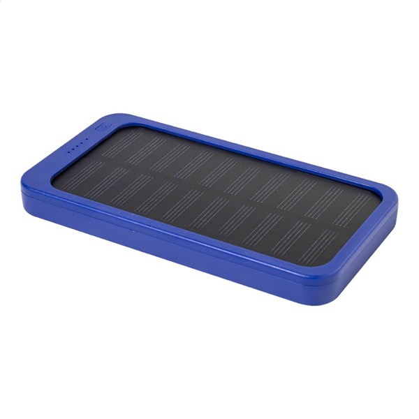 Obrázky: Powerbanka 4000 mAh z ABS, solárne nab., modrá, Obrázok 4