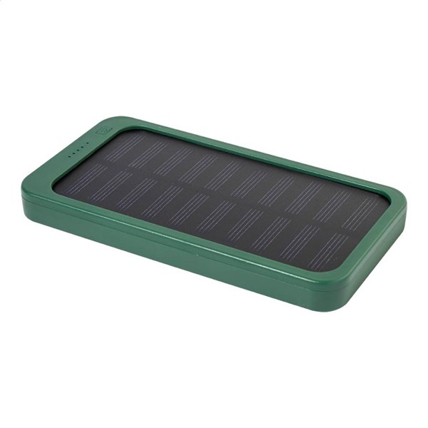 Obrázky: Powerbanka 4000 mAh z ABS, solárne nab., zelená, Obrázok 4