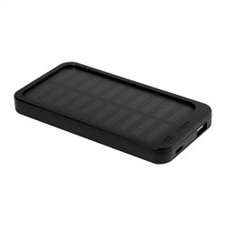 Obrázky: Powerbanka 4000 mAh z ABS, solárne nab., čierna