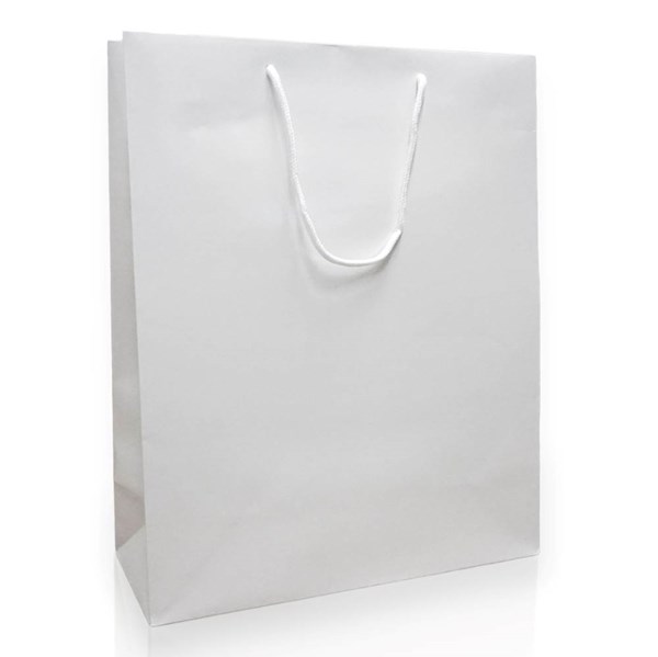 Obrázky: Papier.taška 32x13x40 cm,textil. šnúra,biela lesk