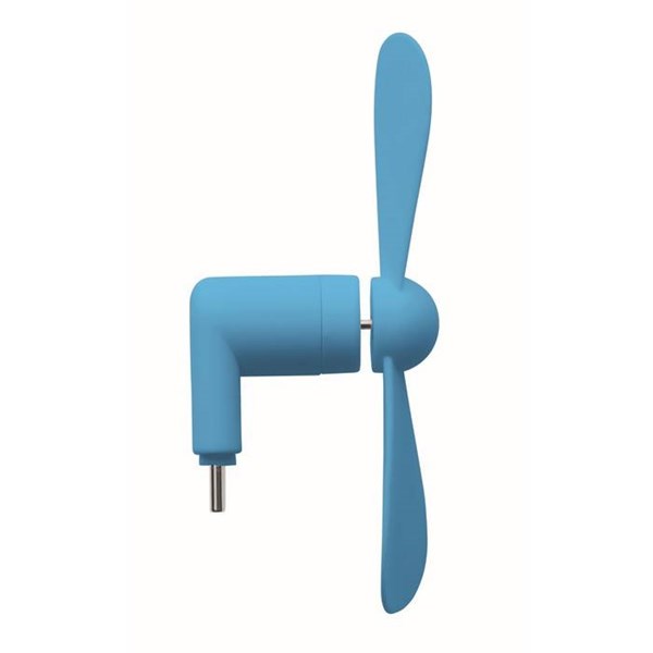 Obrázky: Tyrkysový prenosný USB-C ventilátor, Obrázok 2