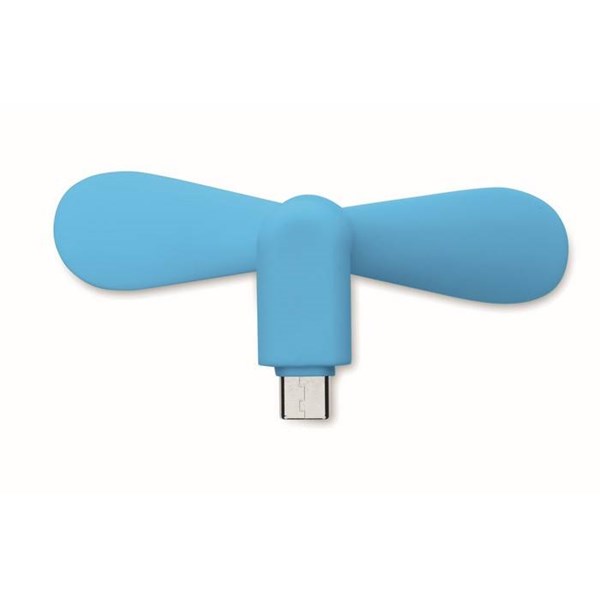 Obrázky: Tyrkysový prenosný USB-C ventilátor, Obrázok 4