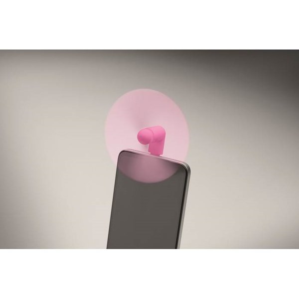 Obrázky: Fuchsiový prenosný USB-C ventilátor, Obrázok 5
