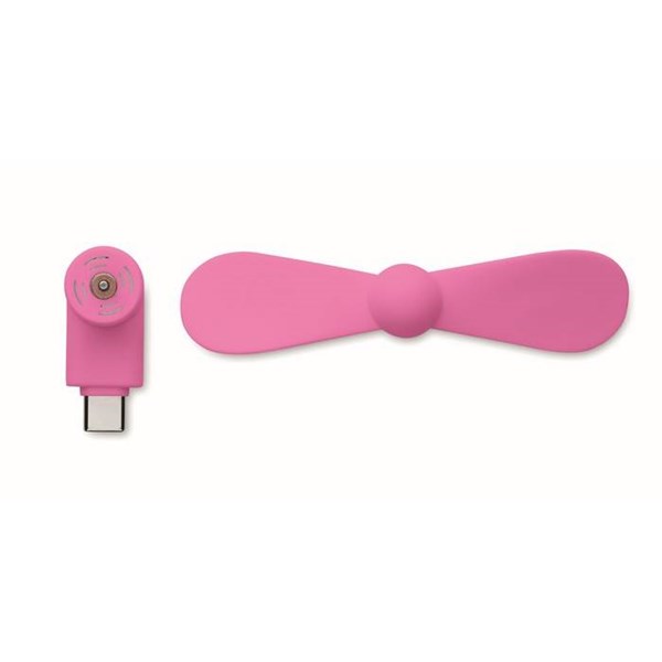 Obrázky: Fuchsiový prenosný USB-C ventilátor, Obrázok 6