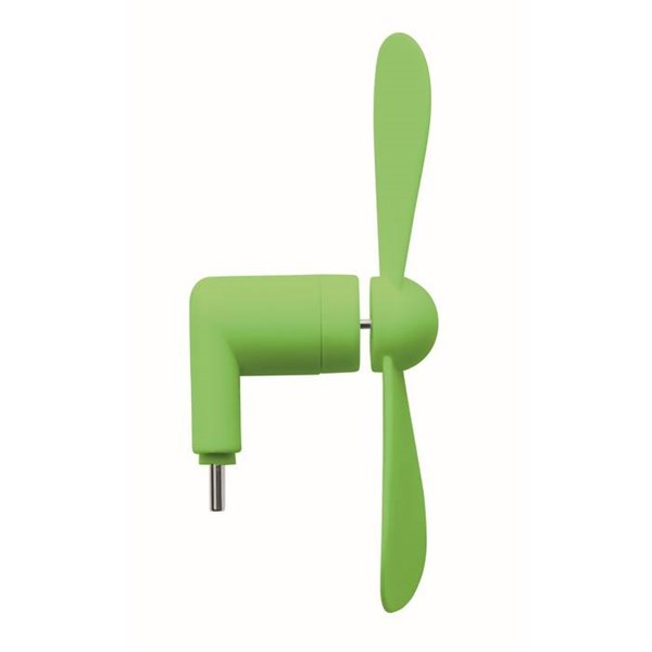 Obrázky: Limetkový prenosný USB-C ventilátor, Obrázok 2