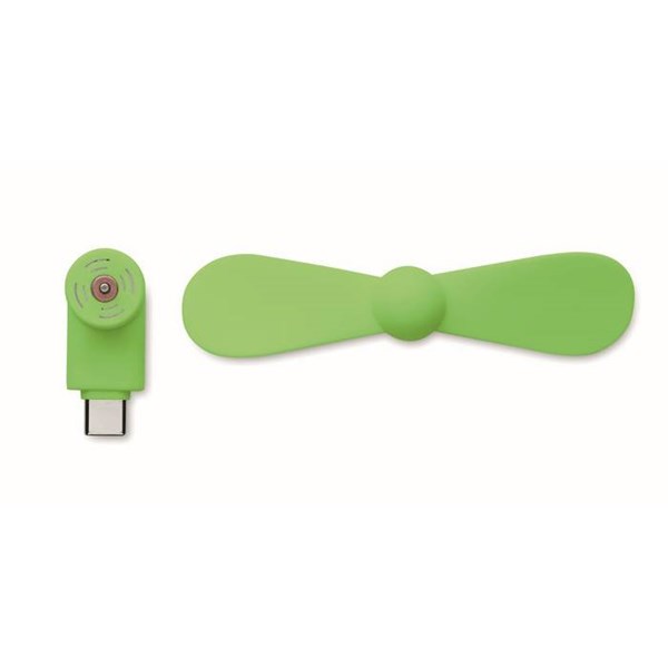 Obrázky: Limetkový prenosný USB-C ventilátor, Obrázok 6