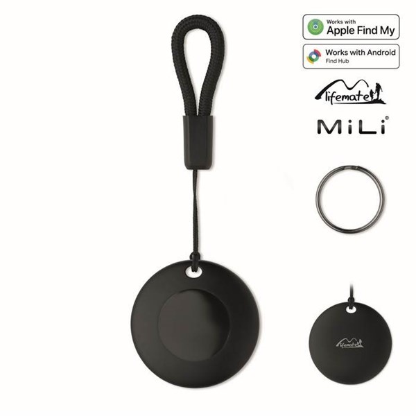 Obrázky: Čierny Bluetooth lokátor Apple Find My/Google Find