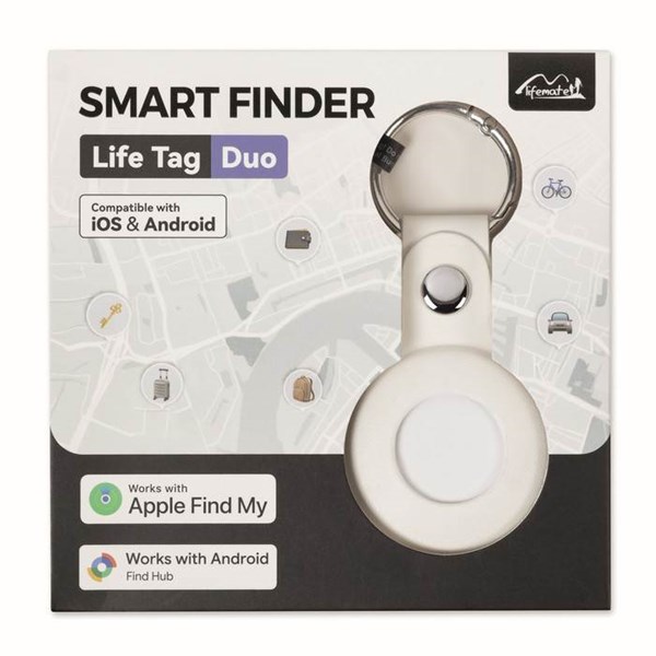 Obrázky: Biely lokátor,PU puzdro Apple Find My/Google Find, Obrázok 9
