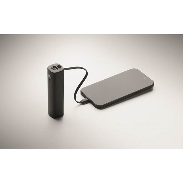 Obrázky: Čierna powerbanka 5000 mAh PD 20W, Obrázok 4