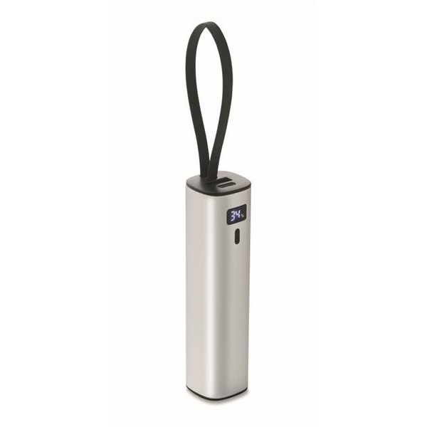 Obrázky: Matne strieborná powerbanka 5000 mAh PD 20W