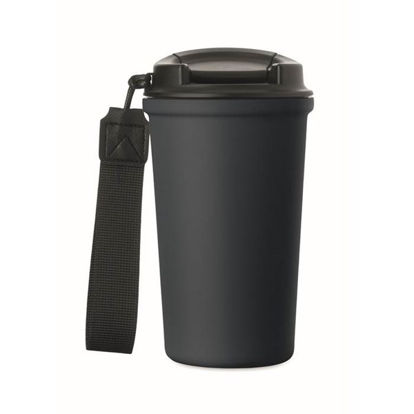 Obrázky: Tmavomodrý recyklovaný oceľový termohrnček 400ml, Obrázok 5
