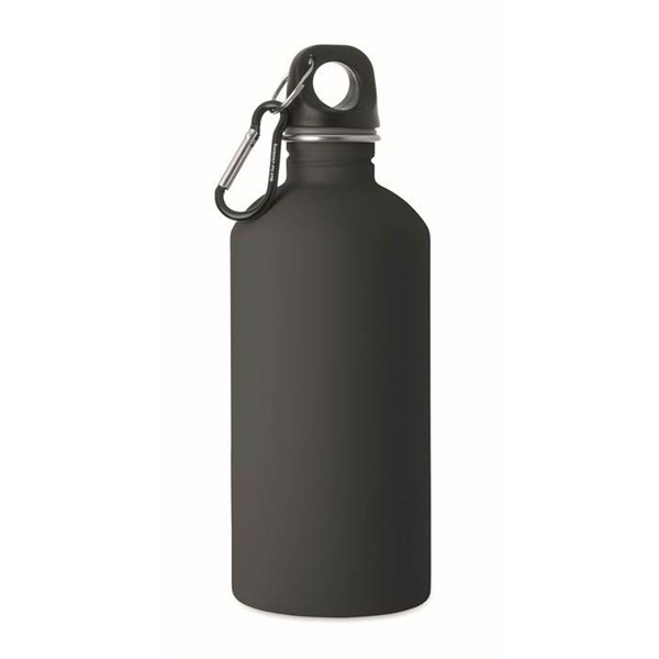 Obrázky: Čierna jednostenná nerez fľaša 500 ml