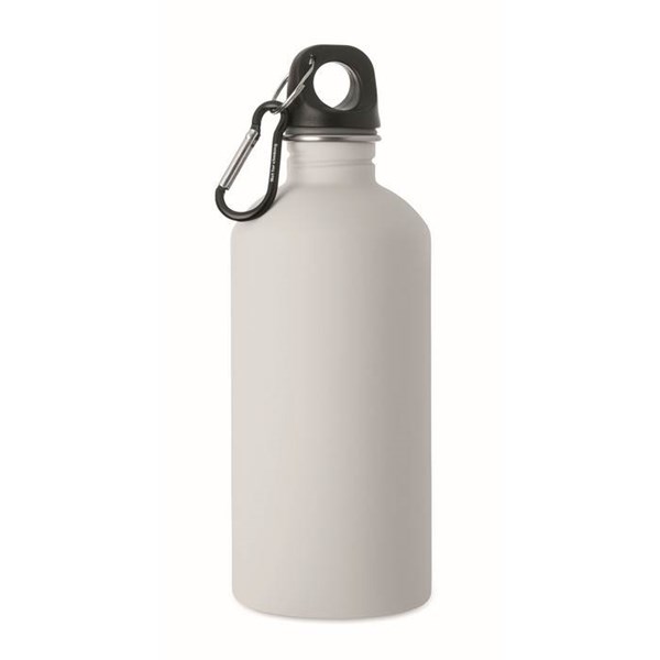 Obrázky: Biela jednostenná nerez fľaša 500 ml