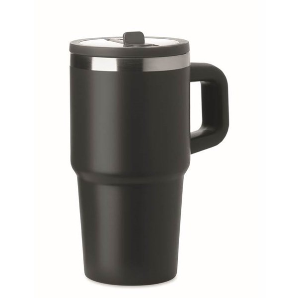 Obrázky: Čierny termohrnček s dvojitou stenou 500 ml, Obrázok 2