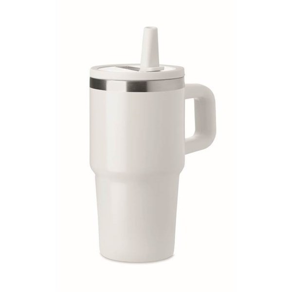 Obrázky: Biely termohrnček s dvojitou stenou 500 ml