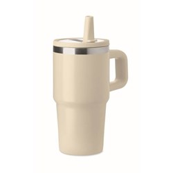 Obrázky: Béžový termohrnček s dvojitou stenou 500 ml