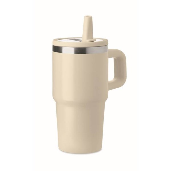 Obrázky: Béžový termohrnček s dvojitou stenou 500 ml