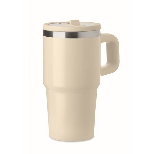 Obrázky: Béžový termohrnček s dvojitou stenou 500 ml, Obrázok 2