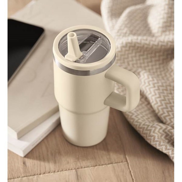 Obrázky: Béžový termohrnček s dvojitou stenou 500 ml, Obrázok 8