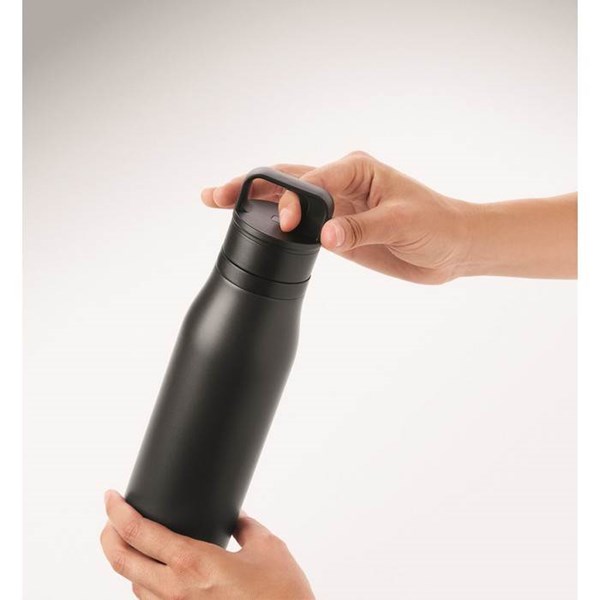 Obrázky: Čierna termoska s dvojitou stenou 500 ml, Obrázok 2