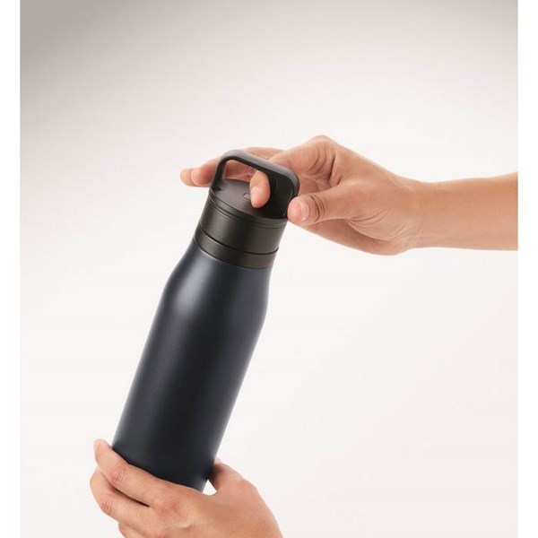 Obrázky: Tmavomodrá termoska s dvojitou stenou 500 ml, Obrázok 2