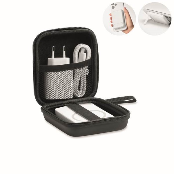 Obrázky: Biela magnetická powerbanka - sada 5000mAh