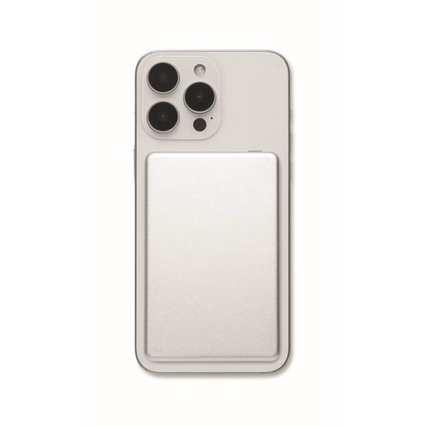 Obrázky: Matne strieborná magnetická powerbanka 5000mAh 15W, Obrázok 3