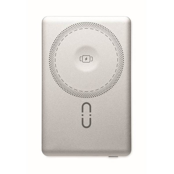 Obrázky: Matne strieborná magnetická powerbanka 5000mAh 15W, Obrázok 8