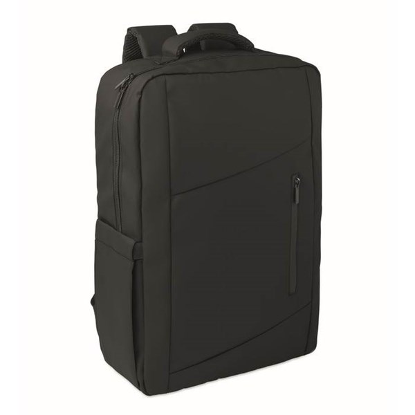 Obrázky: Čierny 15" PU RPET ruksak na notebook