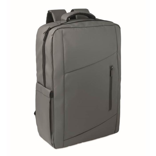 Obrázky: Šedý 15" PU RPET ruksak na notebook