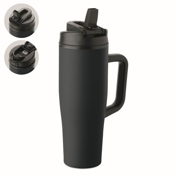 Obrázky: Tmavomodrý termohrnček s dvojitou stenou 900 ml